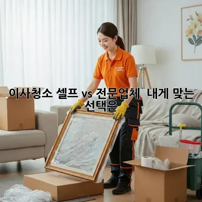 이사청소, 셀프 vs 전문업체?  내게 맞는 선택은?