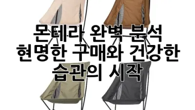 몬테라 완벽 분석: 현명한 구매와 건강한 습관의 시작