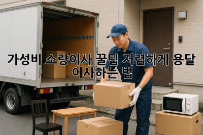 가성비 소량이사 꿀팁🍯 저렴하게 용달 이사하는 법!