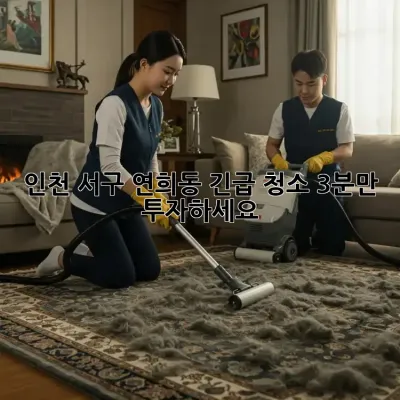 인천 서구 연희동 긴급 청소! 3분만 투자하세요!