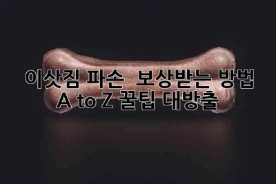 📦 이삿짐 파손? 🤯 보상받는 방법 A to Z! 꿀팁 대방출 🍯