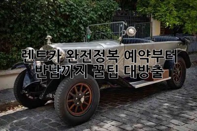 🚗 렌트카 완전정복! 예약부터 반납까지 꿀팁 대방출 🍯