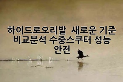 하이드로오리발 🚀 새로운 기준 비교분석 #수중스쿠터 #성능 #안전